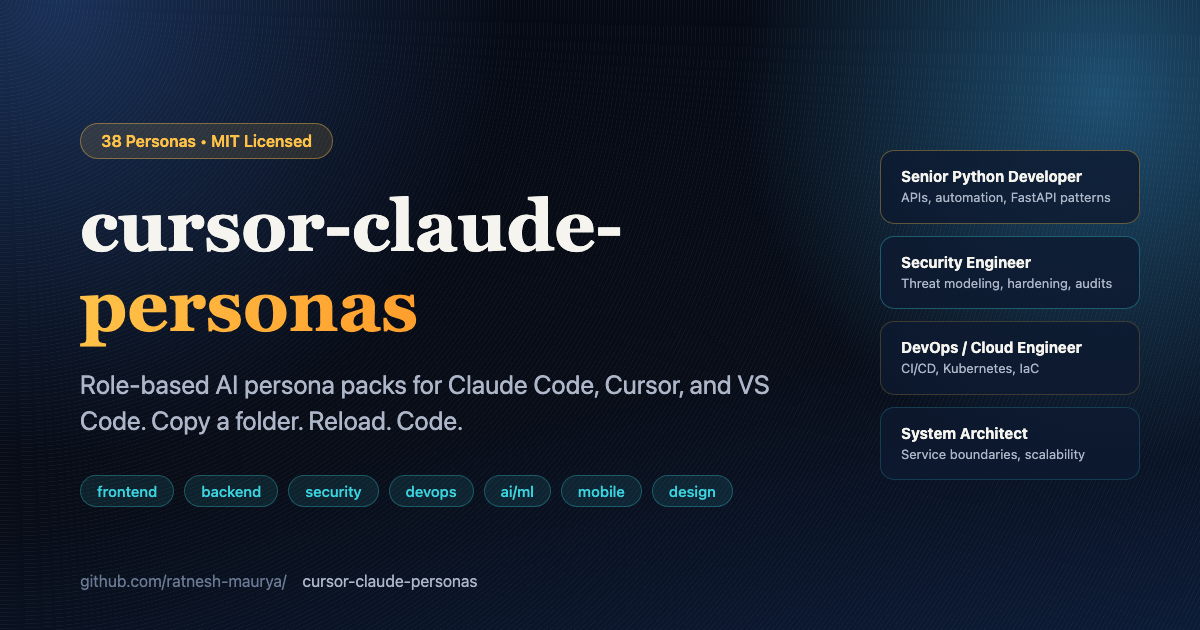 Screenshot of Cursor Claude Personas